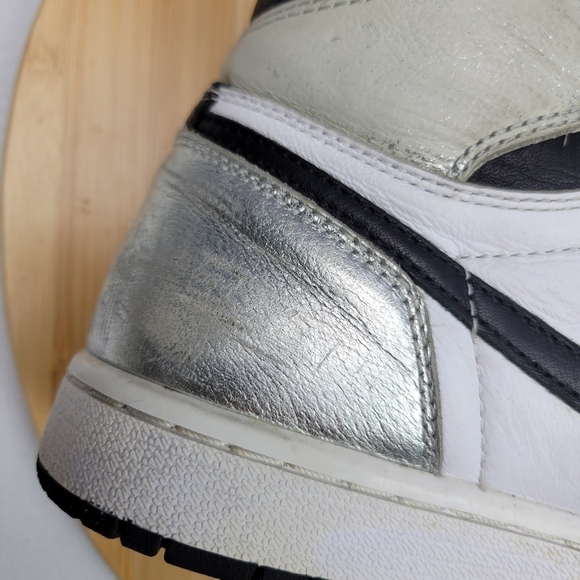 Nike Air Jordan 1 High OG Metallic Silver Size 7 - Picture 13 of 14